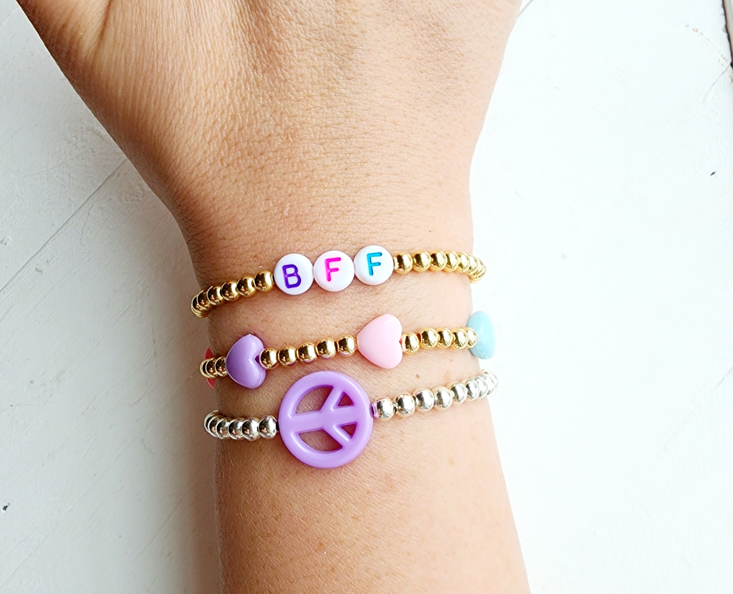 Matching Y2K Friendship Bracelets Customizable BFF Bracelet 