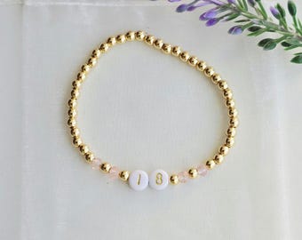 18th Birthday Bracelet with Birthstone Beads – Milestone Gift for Girls