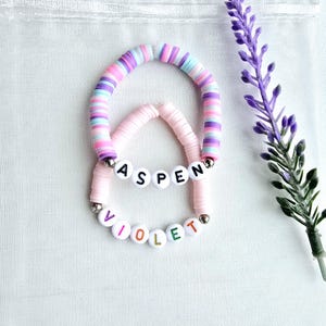 Custom Beaded Name Bracelet-Toddler Bracelet-Word Bracelet-Friendship Bracelet-Bracelet for Girls-Valentines Gift for Kids