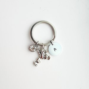 Personalized Frog Keychain-Frog Keychain Gift-Frog Lover Gift-Frog Keychain-Cute Frog Keychain-Frog Charm Gift
