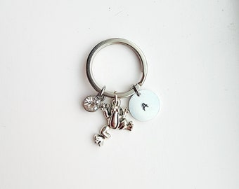 Personalized Frog Keychain-Frog Keychain Gift-Frog Lover Gift-Frog Keychain-Cute Frog Keychain-Frog Charm Gift