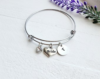 Bride Bracelet-Wedding Gift-Customized Bride Gift-Bridal Shower Gift-Gift for Bride-Bride Jewelry-Wedding Jewelry-Bride to Be Gift