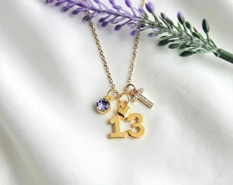 13th Birthday Gift for Girls-Teenager Birthday Gift-13 year old Milestone Birthday Gift-Necklace for girls