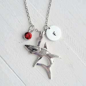 Shark Necklace for women-Silver Shark Charm-Shark Jewelry for her-Personalized Shark necklace-Shark Week- Shark lover gifts-Shark themed