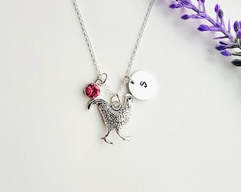 Chicken Necklace-Personalized Chicken Lover Gift-Chicken Necklace for Girls-Farm Animal Necklace-Chicken Jewelry-Christmas Gift for her