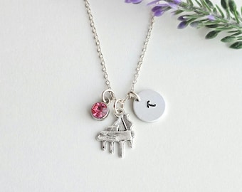 Piano Necklace-Music Themed Gift for Pianist-Piano Recital Gift for Girls-Personalized Music Necklace-Cute Piano Jewelry