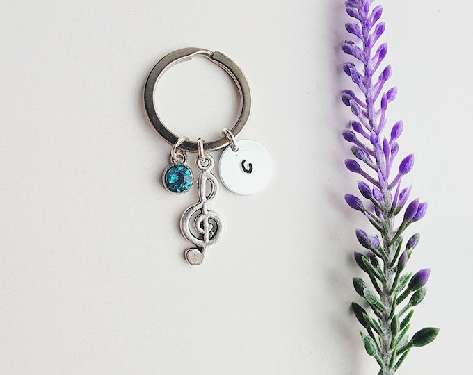 Treble clef keychain-Musician Gift-Music Symbol Keychain-Band member gift-Gift for musicians-Music Jewelry-Gift for Band Member