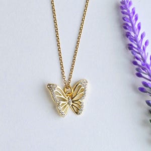 Butterfly Necklace-Gold Butterfly Necklace-Butterfly Gift-Necklace for Girls