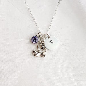 Swan Necklace for Girls-Personalized Swan Gift-Swan Jewelry for her-Cute Swan Necklace-Swan Lover Gift-Silver Swan Necklace