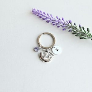 Sloth Keychain-Sloth Gift-Personalized Sloth Lover Gift-Sloth Keyring-Personalized Sloth Keychain-Cute Animal Keychain image 1