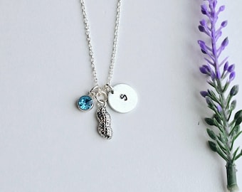 Peanut Necklace-Peanut Jewelry-Peanut Necklace for Women-Personalized Necklace for Girls-Peanut Charm