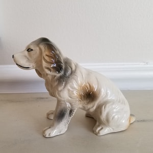 Vintage Ceramic Spaniel Dog/ Spaniel Dog Figurine/ Vintage Dogs