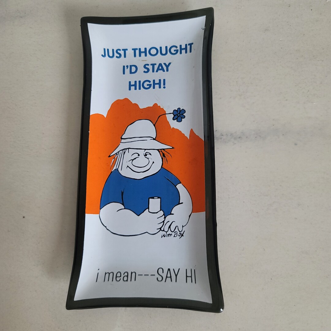 Humorous Ashtray by William Box/ Funny Ashtrays/ Vintage Ashtrays/ Funny Accent Pieces/ Funny