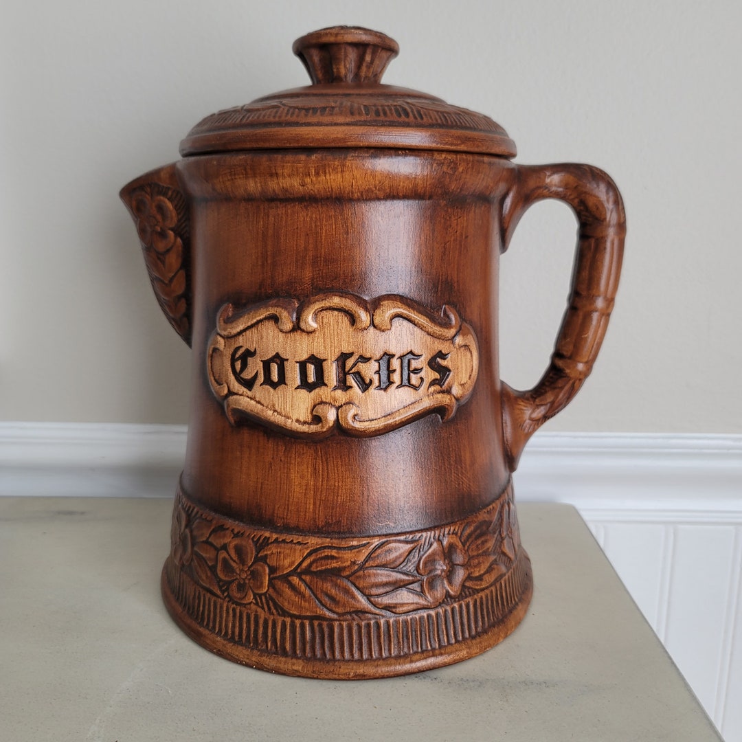 Vintage Large Treasure Craft Coffee Pot Cookie Jar/ Percolator Etsy