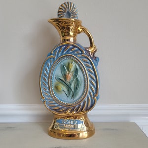 Vintage 1973 Tulip Flower Jim Beam Whisky Decanter