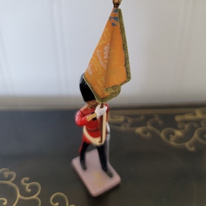 Minature Metal Scots Guard Flag Bearer