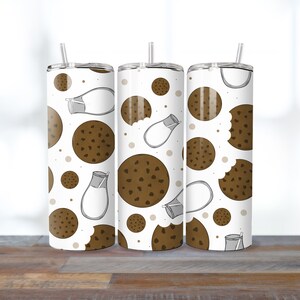Milk and Cookies Seamless Pattern