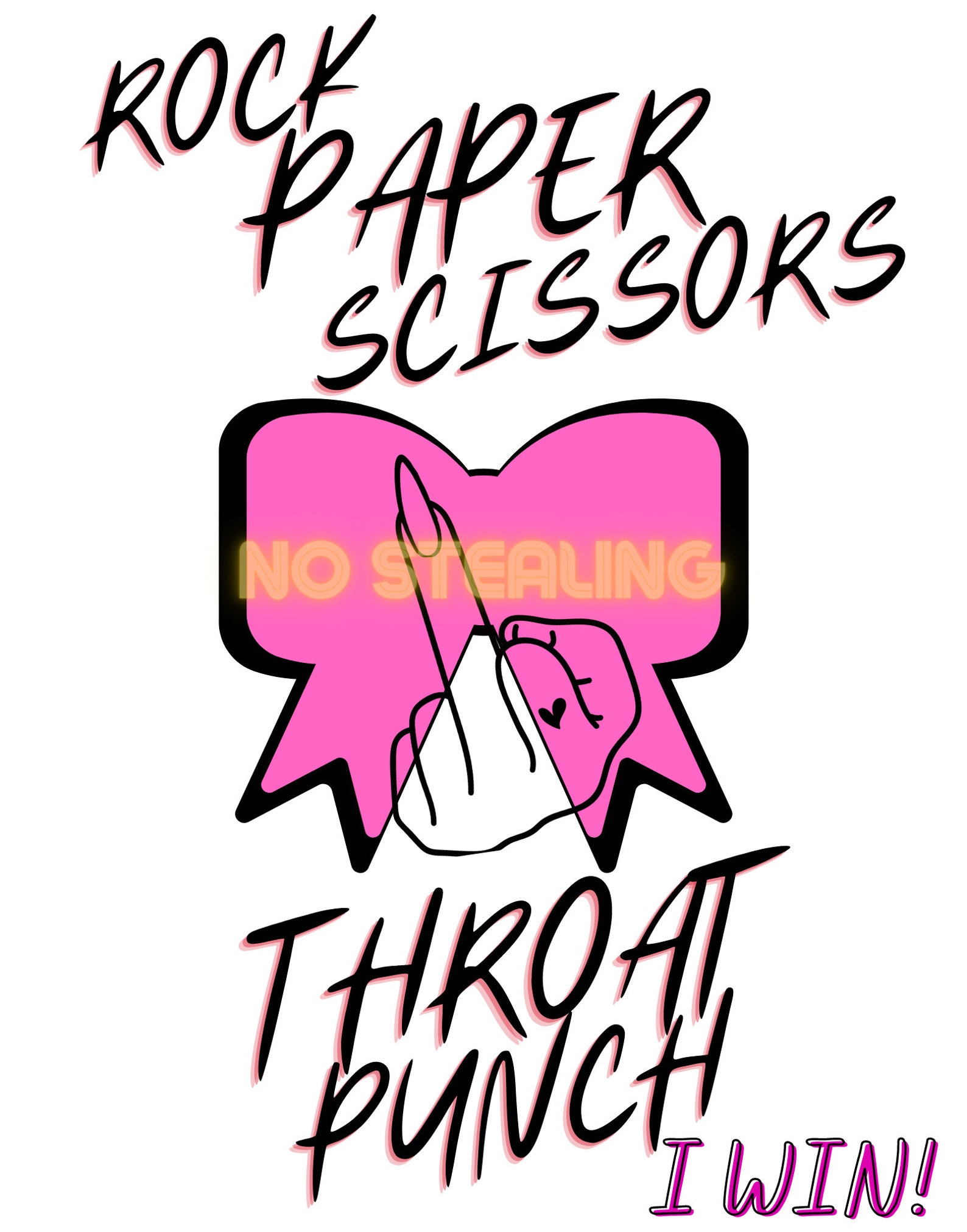 Rock Paper Scissors Throat Punch I Win - Etsy