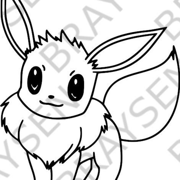 Eevee Outline SVG PNG