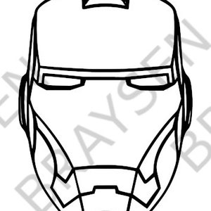 Iron Man Outline SVG PNG