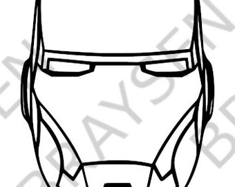 Iron Man Contorno SVG PNG