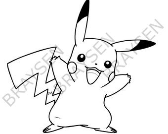 Pikachu Outline Etsy Singapore Pikachu Outline Etsy Singapore