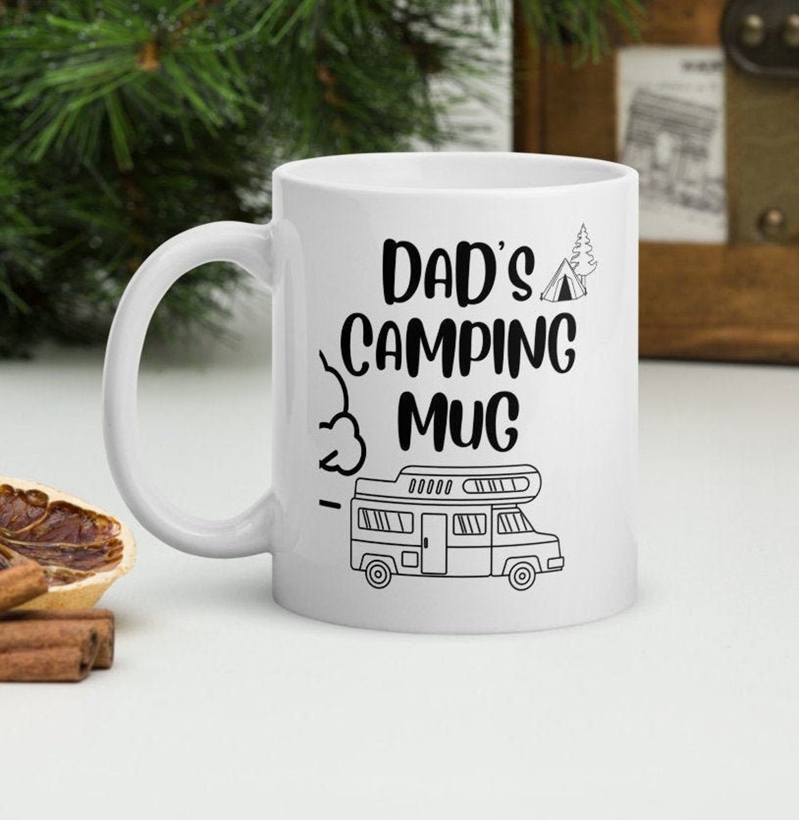 Dads Camping Mug Birthday gift for Dad Personalise Enamel Etsy