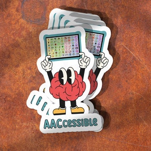 AAC Awareness Sticker for SLP Decal for AAC Device Accessibility Sticker for Speech Therapist Gift for Speech Augmentative Communication