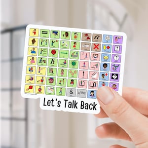 AAC Core Vocabulary Sticker for SLP Gift for Sped Teacher Sticker for Core Vocabulary Decal AAC Awareness Decal for Speechie Gift AugComm
