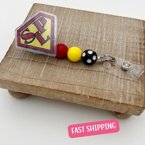 Bobine de badge SLP pour orthophoniste Cadeau pour porte-badge vocal Cadeau Super SLP pour détenteur d’identification Speechie Nouveau cadeau Slp pour orthophoniste