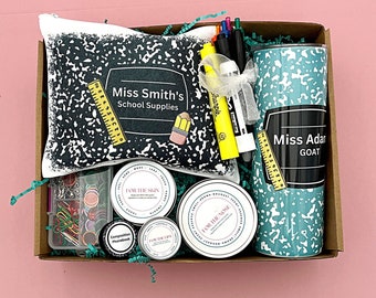 Teacher Appreciation Gift Box for Teacher's Gift for Personalized Teacher Gift for Christmas Educator Gift Box for Favorite Teacher Notebook