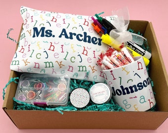 Personalized Teacher Gift Box for Teacher Holiday Gift for Teacher Appreciation Box Educator Gift for Back to School Teacher Gift