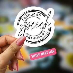 Logo therapeut sticker voor Stanley Cup SLP cadeau voor logopedie taal patholoog sticker voor logopedist cadeau voor speechie sticker SLP