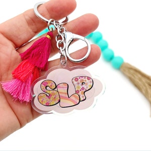 Speech Keychain for Speech Language Pathologist Keychain for New SLP Gift for SLP Supervisor Gift for Speech Therapist Keychain for Speechie