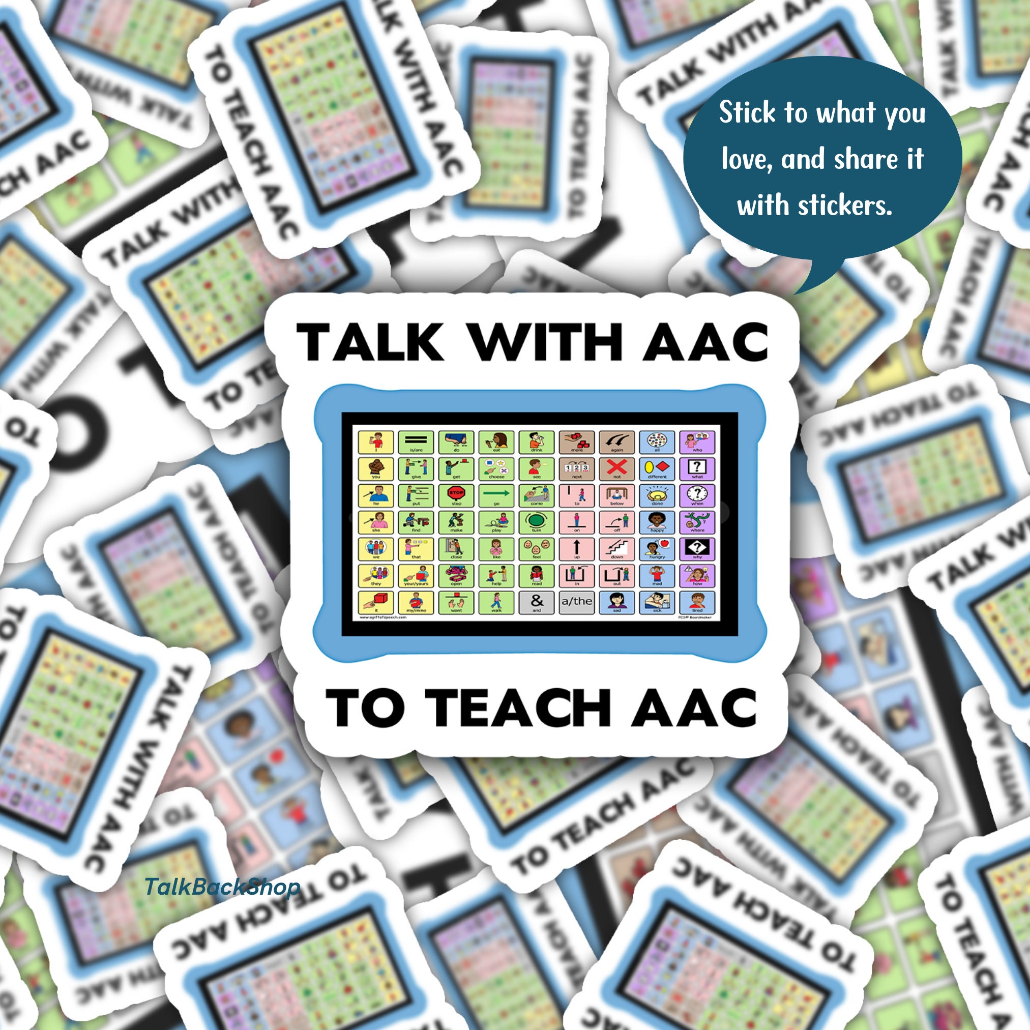 Speech Perception Sticker AAC Sticker for SLP Sticker for Sped Teacher Gift for Speech Therapist ...