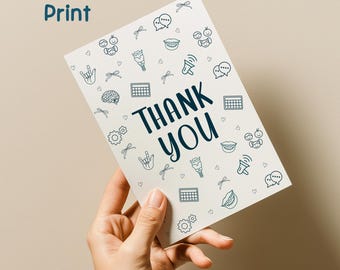 Speech Therapist Greeting Card: Digital SLP Thank You