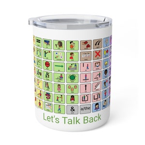 AAC Core Board Isolierte Kaffeetasse für SLP SLPA Erzieher und Kommunikationschampion