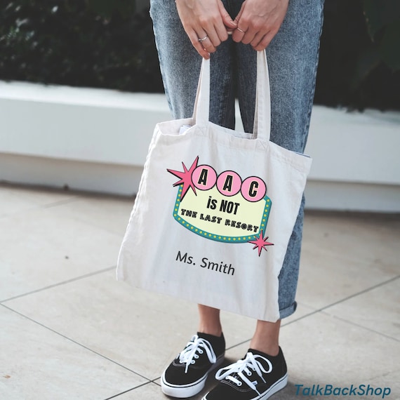 AAC Tote Bag for SLP Bag AAC Core Vocabulary Gift for