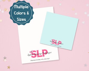 Blocs de notas Pink SLP Post-it® para patólogos del habla y lenguaje Regalo para blocs de notas SLP Nuevo regalo SLP para bloc de notas del habla para supervisor del habla