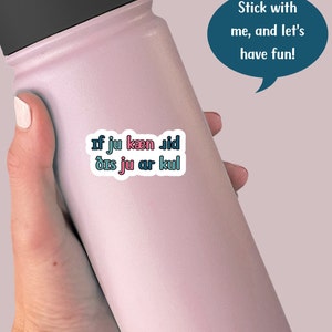 an SLP sticker on a water bottle