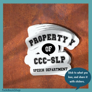 Speech Sticker for CCC SLP Gift for SLP Sticker for Speech Grad Gift ...
