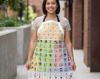 AAC Core Board Schürze für SLP Geschenk Logopädie Core Vocabulary Schürze für AAC Shirt Sped Lehrer Geschenk für Aac Awareness Special Edukation