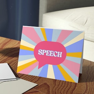 Cartes de notes vocales pour les cartes-cadeaux SLP pour l'orthophonie Cartes de remerciement pour le nouveau cadeau SLP pour les cartes d'orthophoniste pour les cadeaux d'orthophonie Rétro