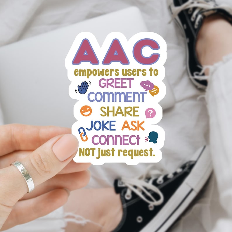 AAC Community Support Material Visual Communication Aid Speech Therapy Tool AAC Awareness Resource Weather Resistant Design SLP Learning Support System Classroom Development Aid Special Education Essential Educational Material