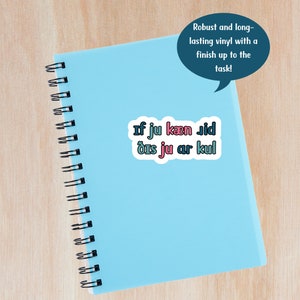 an IPA speech sticker is shown on a notebook