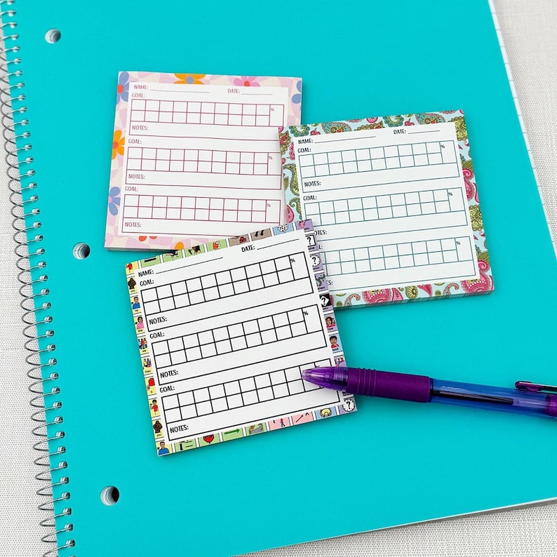 Speech Therapy Sticky Notes SLP Data Collection Progress Monitoring Notes Student Goal Tracking Speech Therapy Organization SLP Office Supplies Speech Language Pathologist Tools