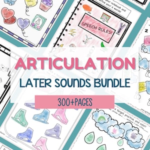 Articulation Later Developing Sounds Bundle SLP Resources Articulation Activities for Speech Therapy Materials Print and Go Articulation