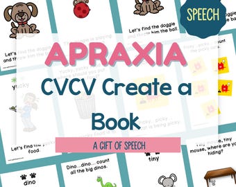 Apraxia Practice Book for CVCV Words Speech Therapy Activities for Childhood Apraxia of Speech Articulation Book for Speech CVCV Activity