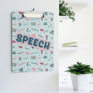 Speech Clipboard with Scope of Practice for SLP Clipboard for Speech Therapist Gift for Speechie Clipboard for SLP Gift with Big 9 Speech