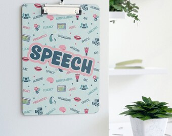 Portapapeles de voz con ámbito de práctica para SLP Portapapeles para terapeuta del habla Regalo para Speechie Portapapeles para SLP Regalo con Big 9 Speech